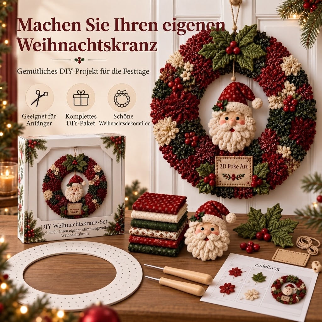 Pinefest - DIY-Set für 3D-Weihnachtskranz zum Selbermachen