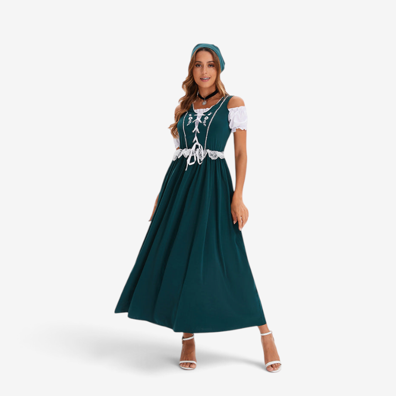 Damen-Dirndl mit Schnürung und Carmenärmeln