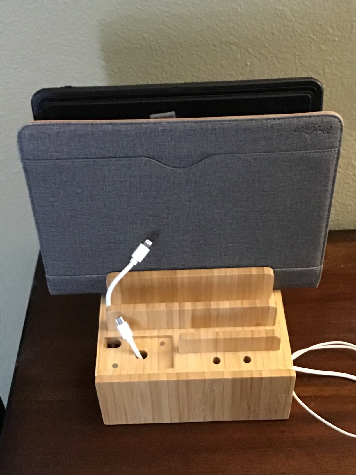 USB Ladestation Bambus 5 Port