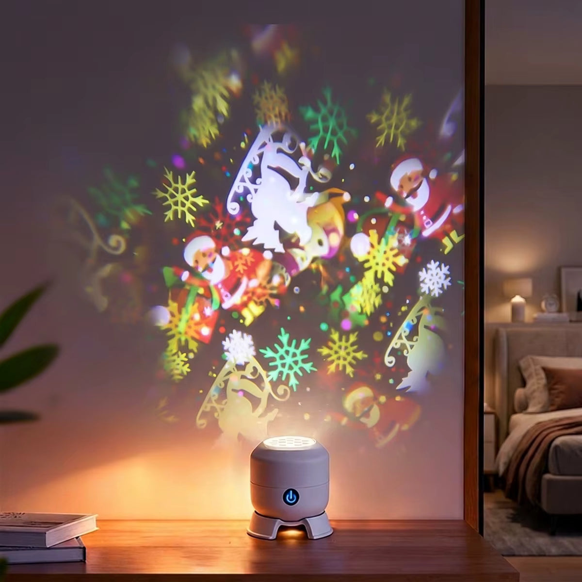 Yulebeam - Weihnachts-Projektorlicht mit 360° Schneeflockenprojektion