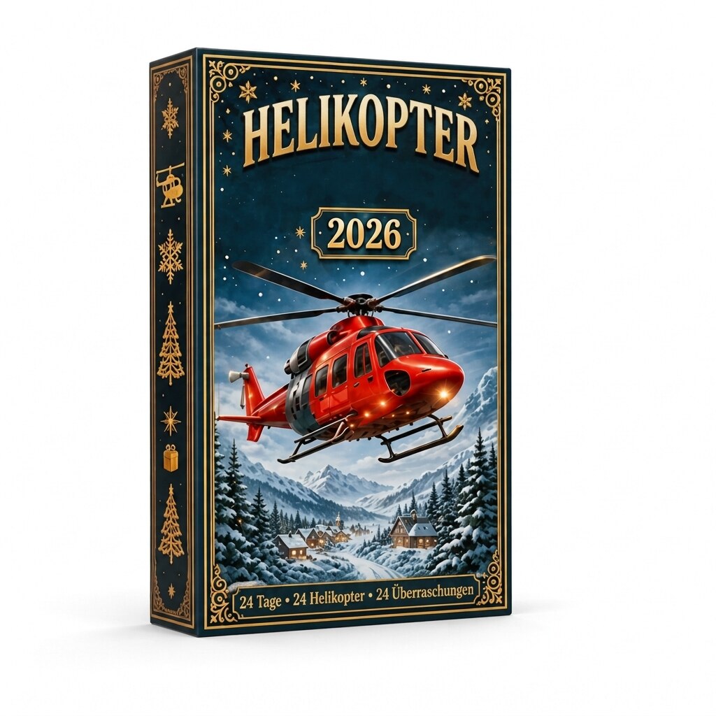 NoelWings - Adventskalender mit Flugzeug-Anhängern aus Acryl