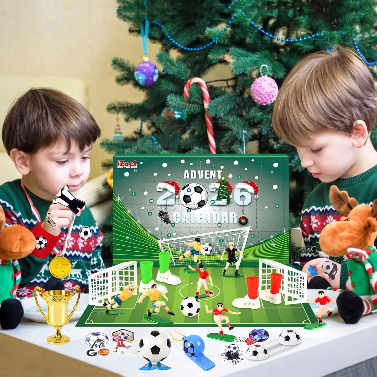 Fußball-Adventskalender mit 24 Überraschungen für Kinder