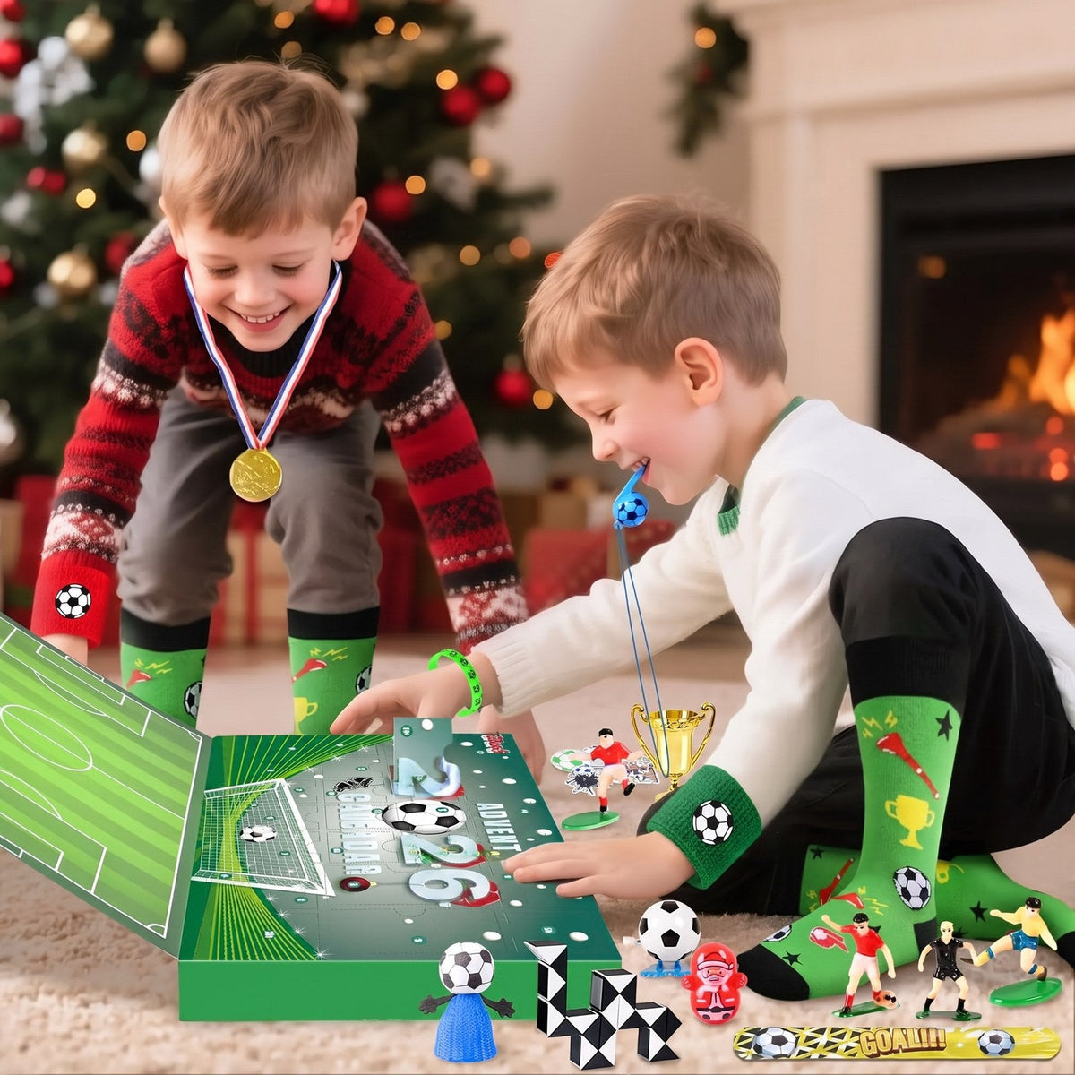 Fußball-Adventskalender mit 24 Überraschungen für Kinder