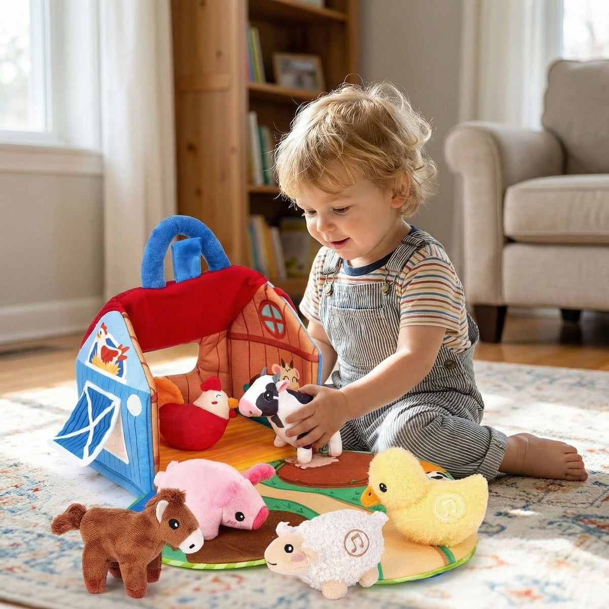Cuddlemoo - Interaktives Plüsch-Bauernhoftier-Set mit Geräuschen