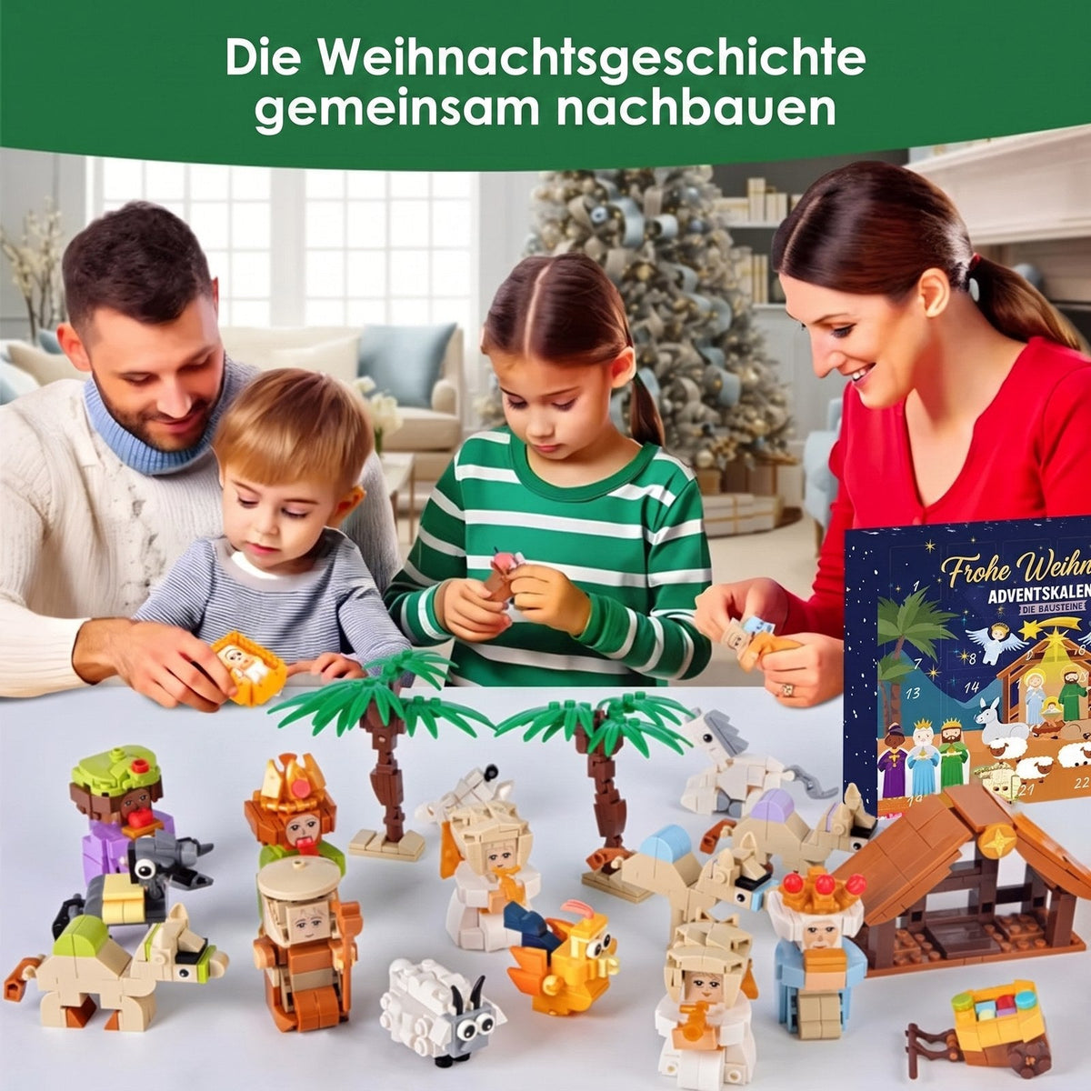 Holybricks - Adventskalender mit Krippen-Bausteinen zum Zusammenbauen