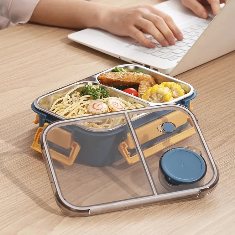 Mealvault - Thermobehälter für Essen mit Edelstahlfächern
