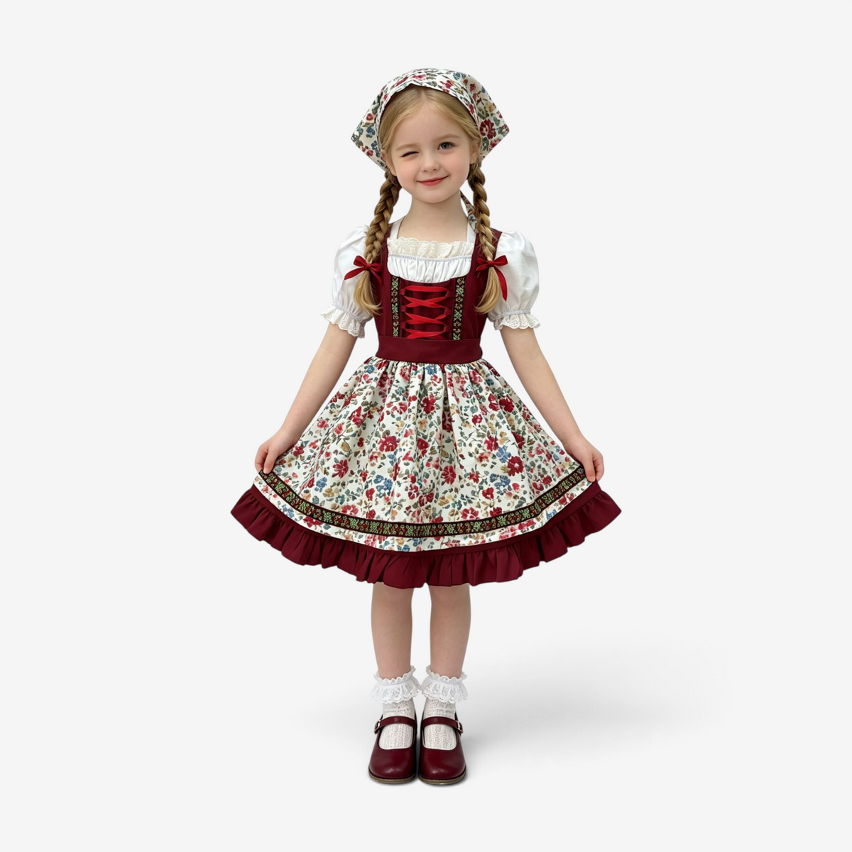 Mädchen-Trachtenkleid mit Schürze