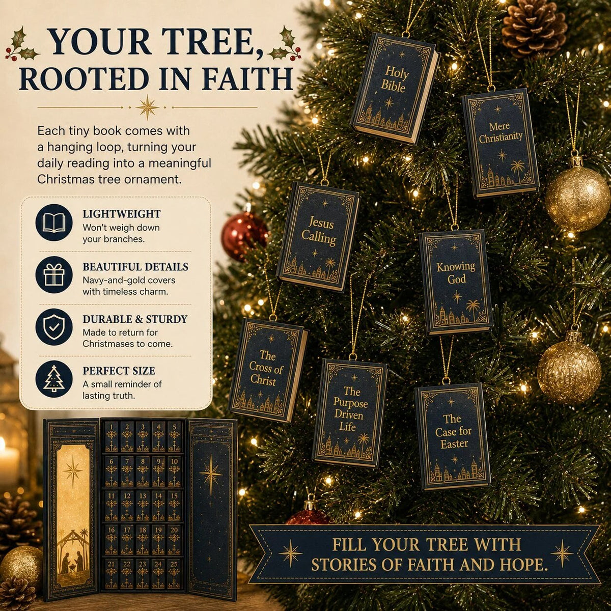 Mini-Buch-Adventskalender mit christlichen Geschichten