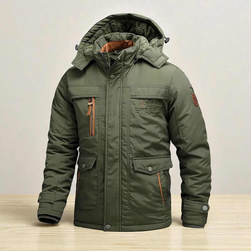 Anders – Langärmlige Jacke mit mehreren Taschen und Kapuze