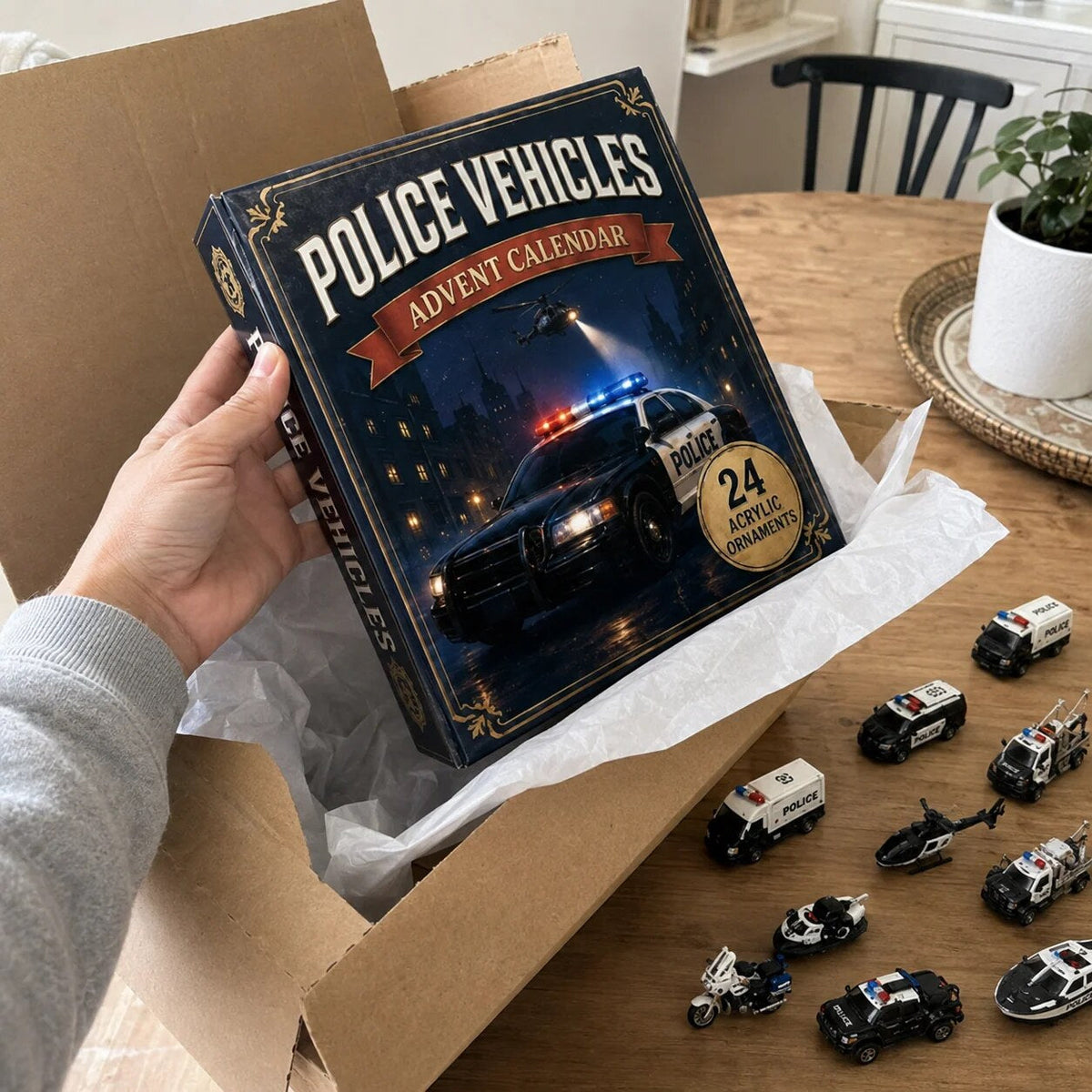 Polizei-Adventskalender mit 24 Einsatzfahrzeugen