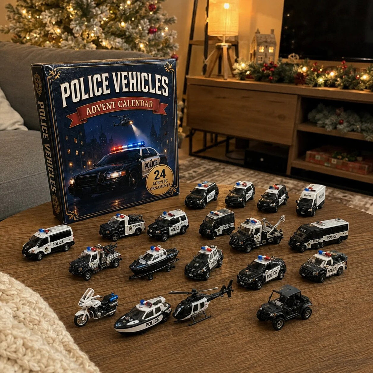 Polizei-Adventskalender mit 24 Einsatzfahrzeugen