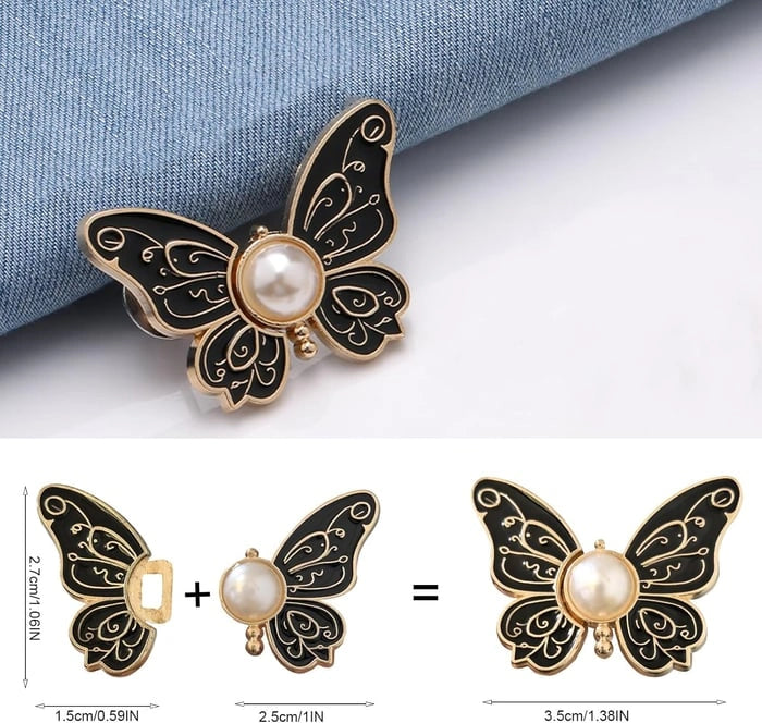 2+2 Gratis | Fastelle - Verstellbare Schmetterlingsclips für Kleidung und Accessoires