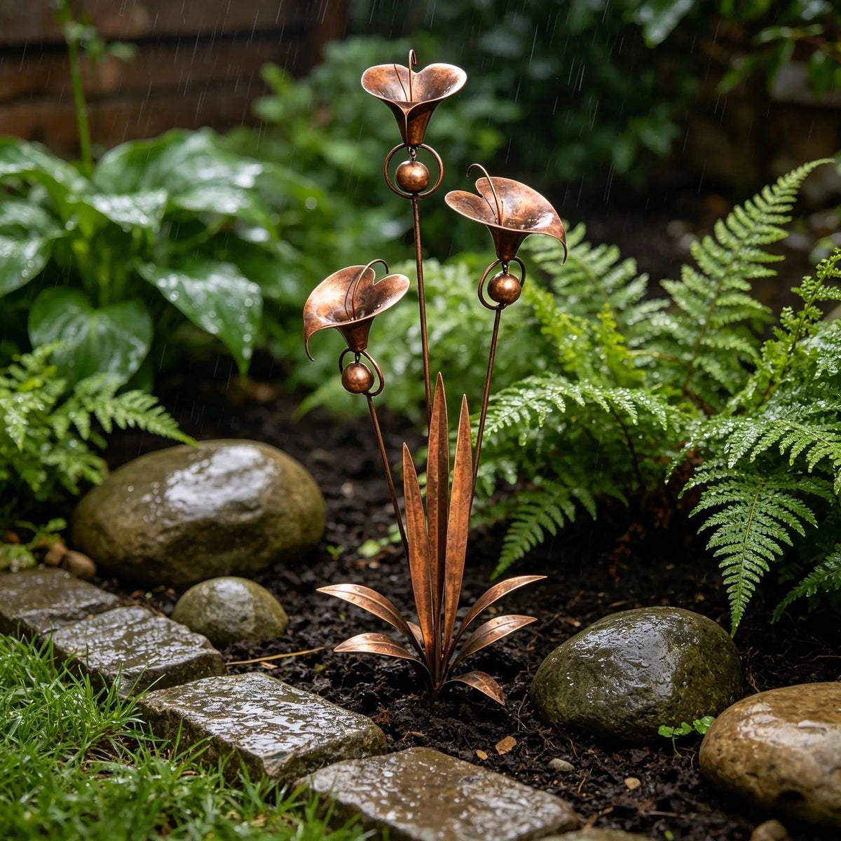 Bellisom - Gartenstecker mit Calla-Lilien und hängenden Glocken