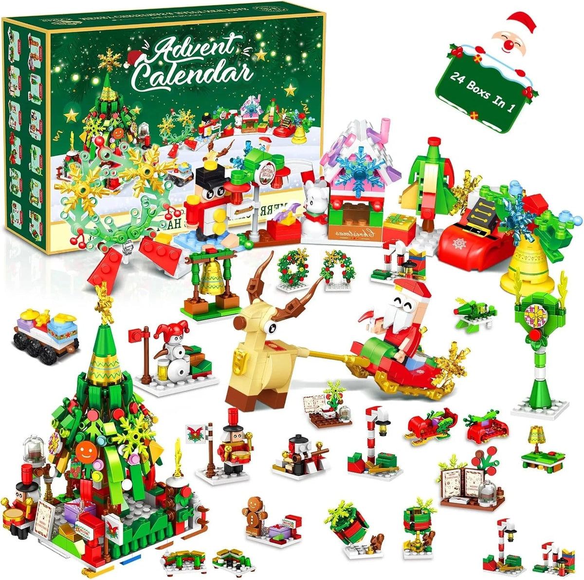 Brickmas - Adventskalender mit 24 Mini-Bausets für die Weihnachtszeit