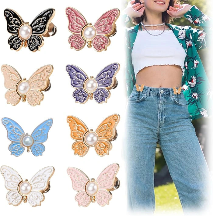 2+2 Gratis | Fastelle - Verstellbare Schmetterlingsclips für Kleidung und Accessoires