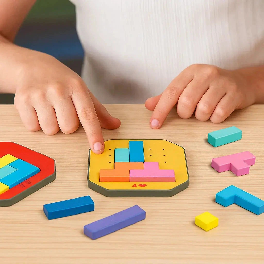 Puzzix - Puzzlespiel mit 108 Bausteinen und 20 Aufgabenkarten