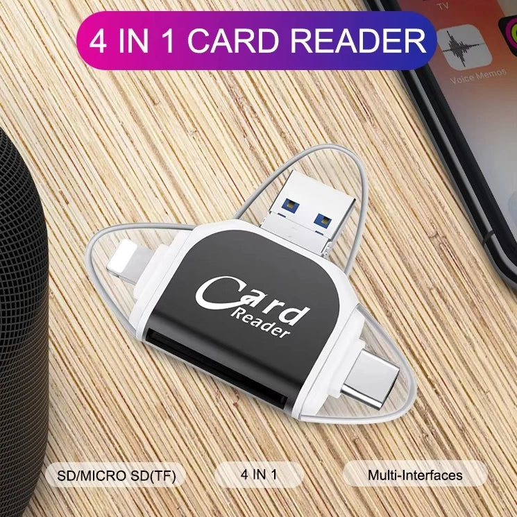 1+1 Gratis | Sync - 4 in 1 Kartenleser für USB und Speicherkarten