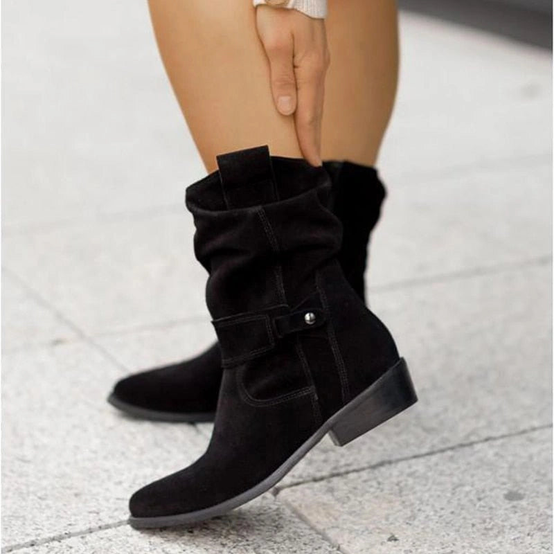 Stride - Damen-Stiefeletten mit niedrigem Absatz und Rundspitze