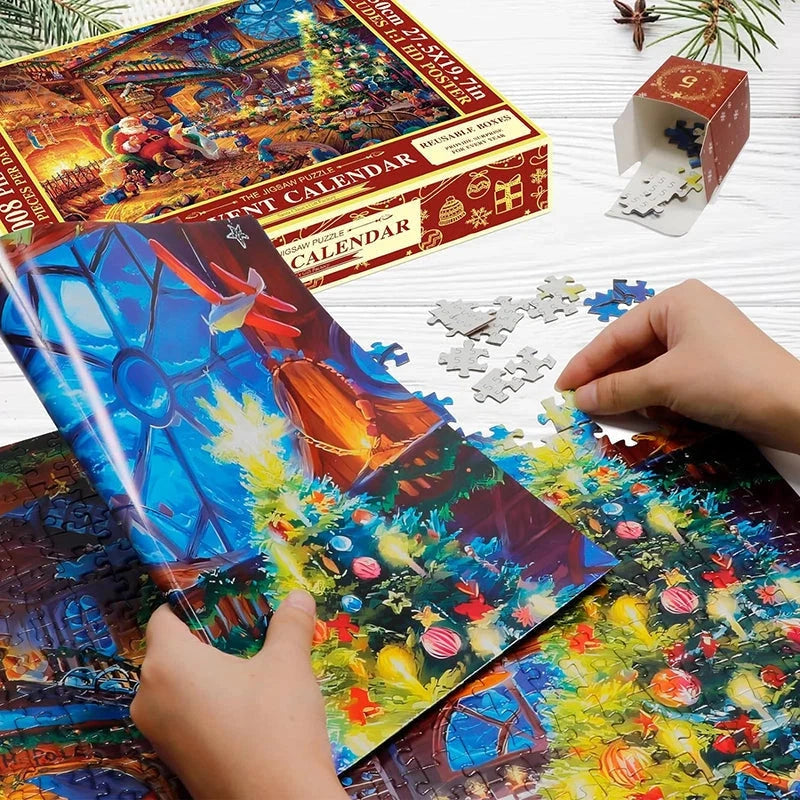 Puzzvent - Puzzle-Adventskalender mit 24 Boxen und 1008 Teilen