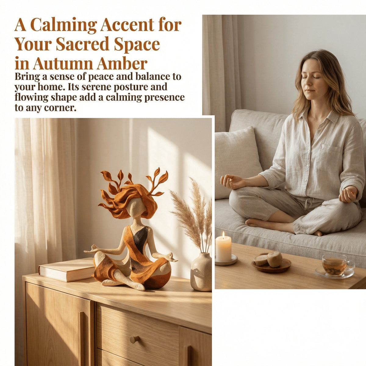 Stillora - Dekorative Yoga-Figur in sitzender Meditationspose