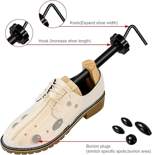 Shoeva - Verstellbarer Schuhspanner aus Holz für Damen und Herren