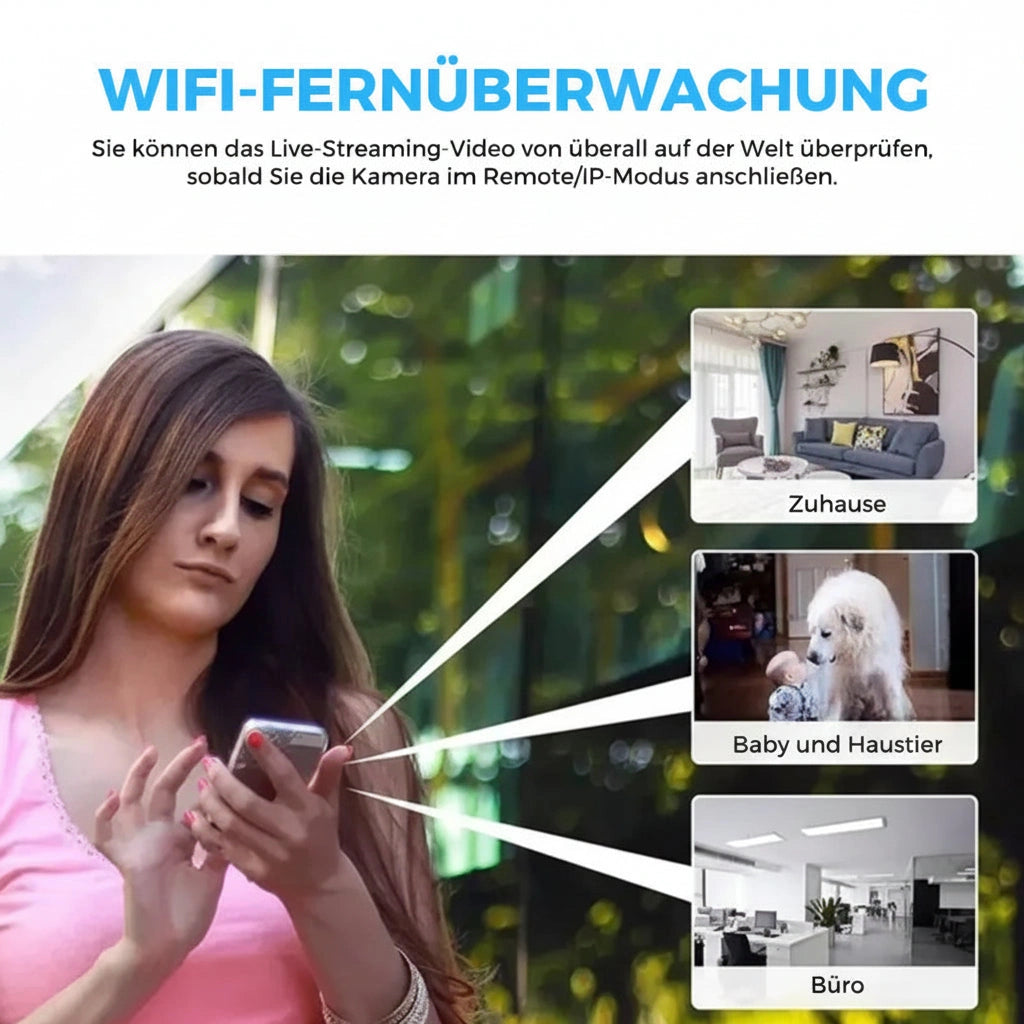 Vision - Mini-WLAN-Kamera für Innenbereiche mit 1080p