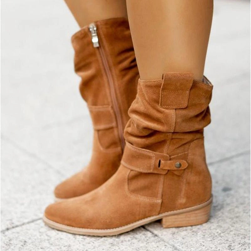 Stride - Damen-Stiefeletten mit niedrigem Absatz und Rundspitze