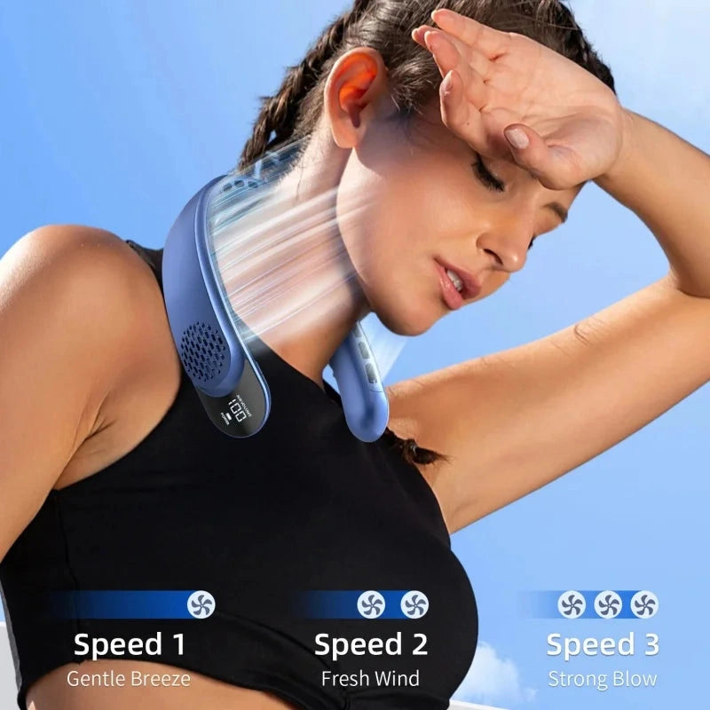 Airspire - Nackenventilator mit 3 Geschwindigkeitsstufen und LED-Anzeige