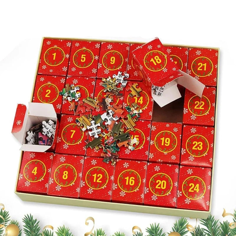 Puzzvent - Puzzle-Adventskalender mit 24 Boxen und 1008 Teilen
