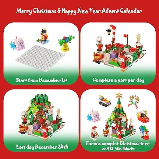 Brickmas - Adventskalender mit 24 Mini-Bausets für die Weihnachtszeit