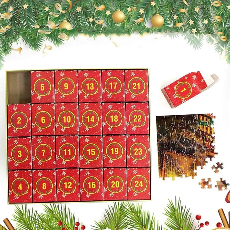 Puzzvent - Puzzle-Adventskalender mit 24 Boxen und 1008 Teilen