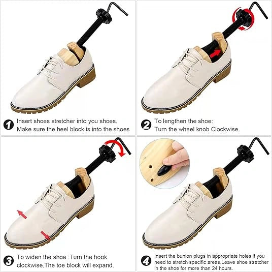Shoeva - Verstellbarer Schuhspanner aus Holz für Damen und Herren