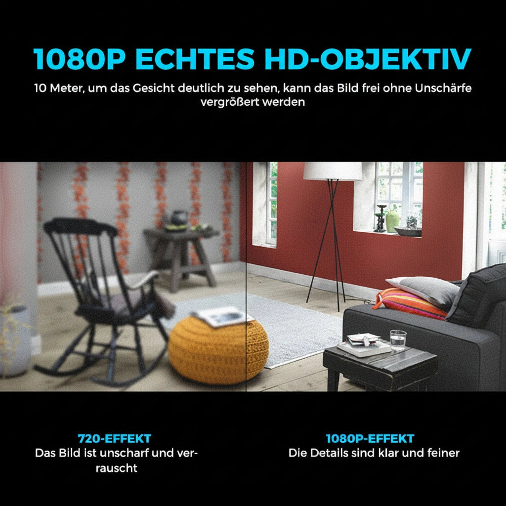 Vision - Mini-WLAN-Kamera für Innenbereiche mit 1080p