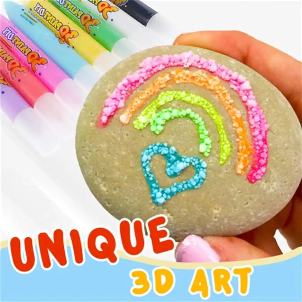 Craftune - Puffy-Stifte im 6er-Set für kreative 3D-Zeichnungen