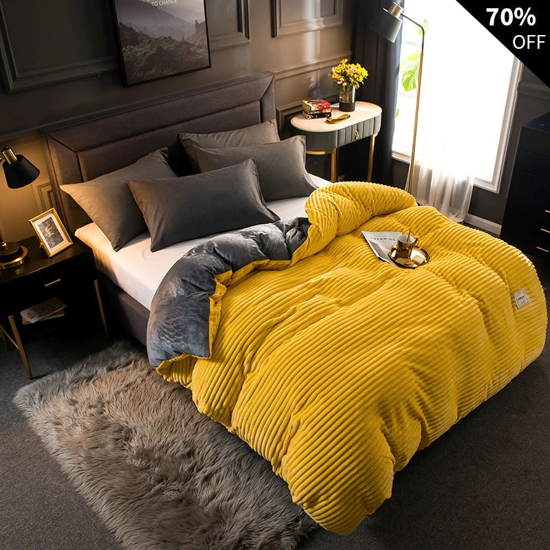 Thermal - Bettwäsche-Set mit doppellagigem Fleece für Betten