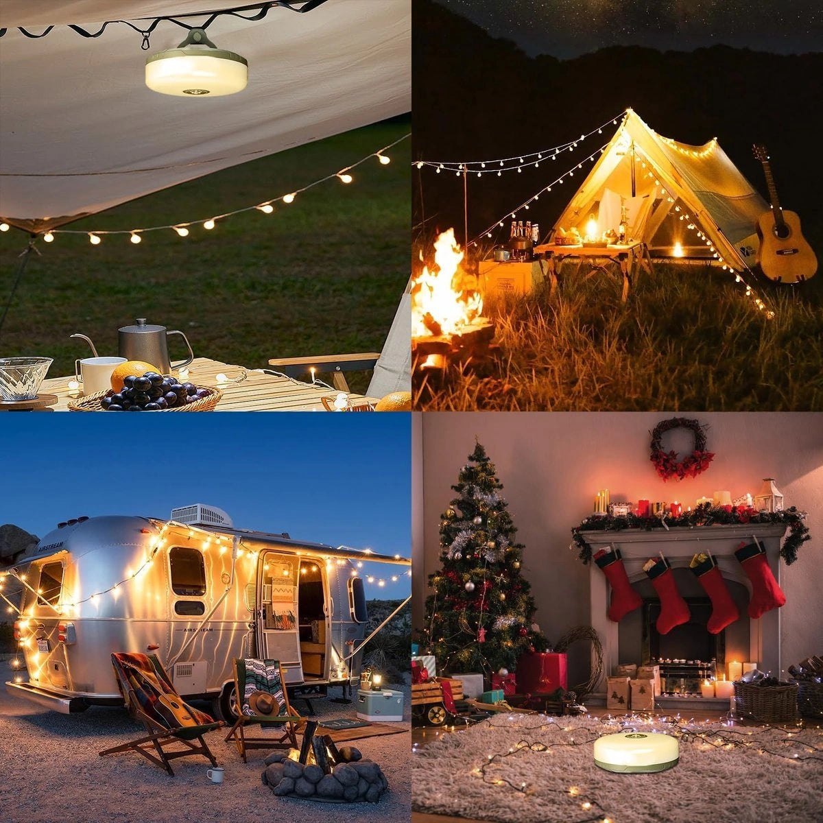 Lanterra - 4-in-1 Campinglampe mit RGB-Lichterkette und Powerbank