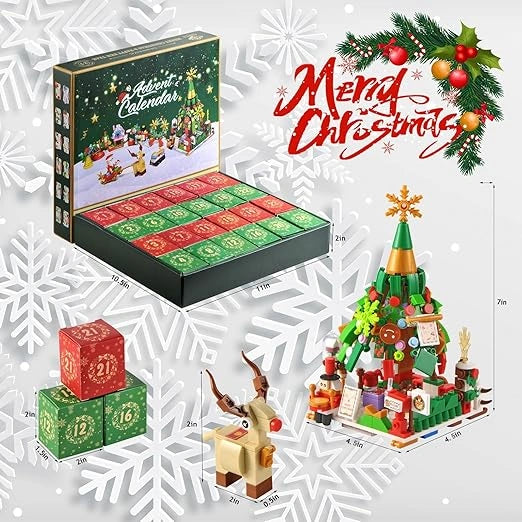 Brickmas - Adventskalender mit 24 Mini-Bausets für die Weihnachtszeit