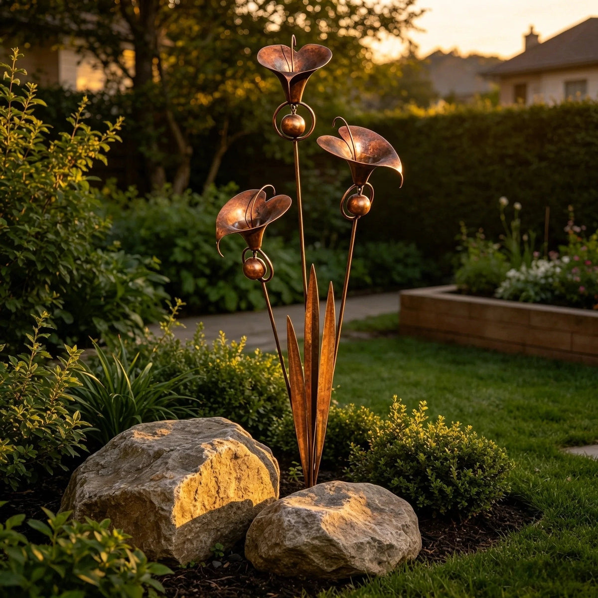 Bellisom - Gartenstecker mit Calla-Lilien und hängenden Glocken