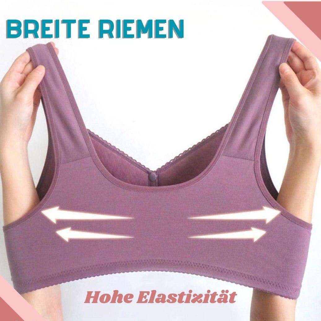 Elastara - Damen-BH mit Vorderverschluss und bügellosem Design