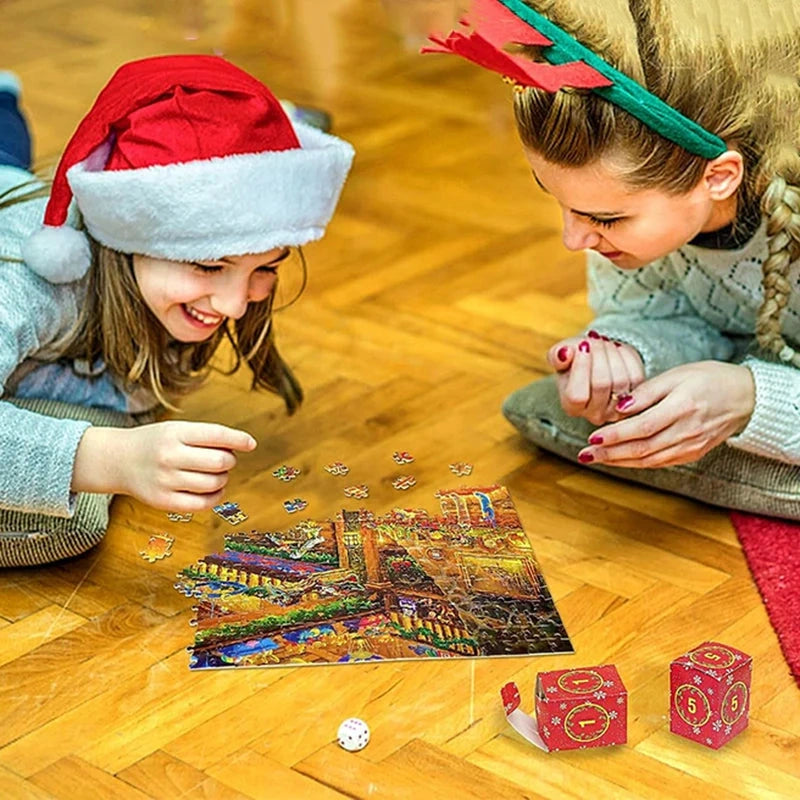Puzzvent - Puzzle-Adventskalender mit 24 Boxen und 1008 Teilen
