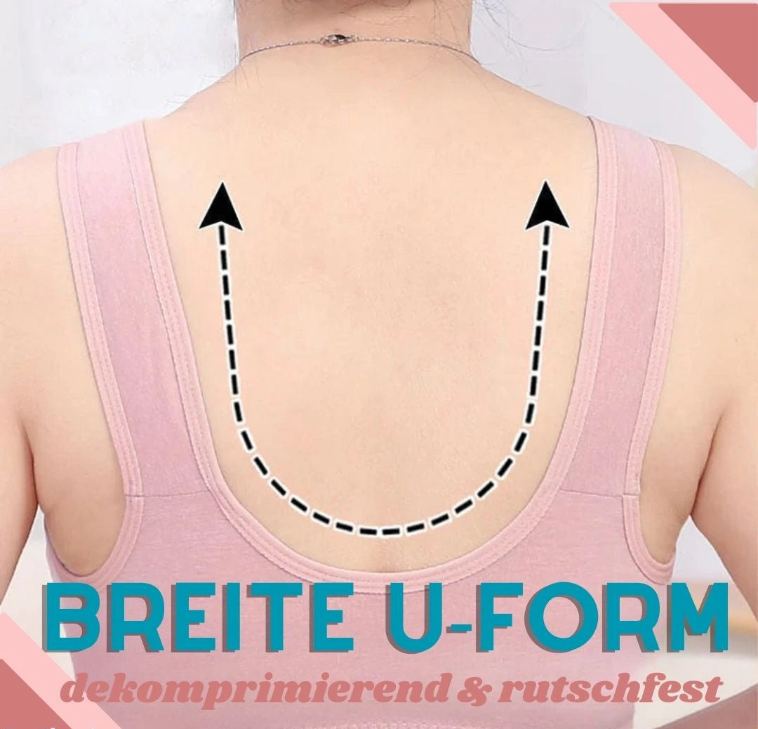Elastara - Damen-BH mit Vorderverschluss und bügellosem Design
