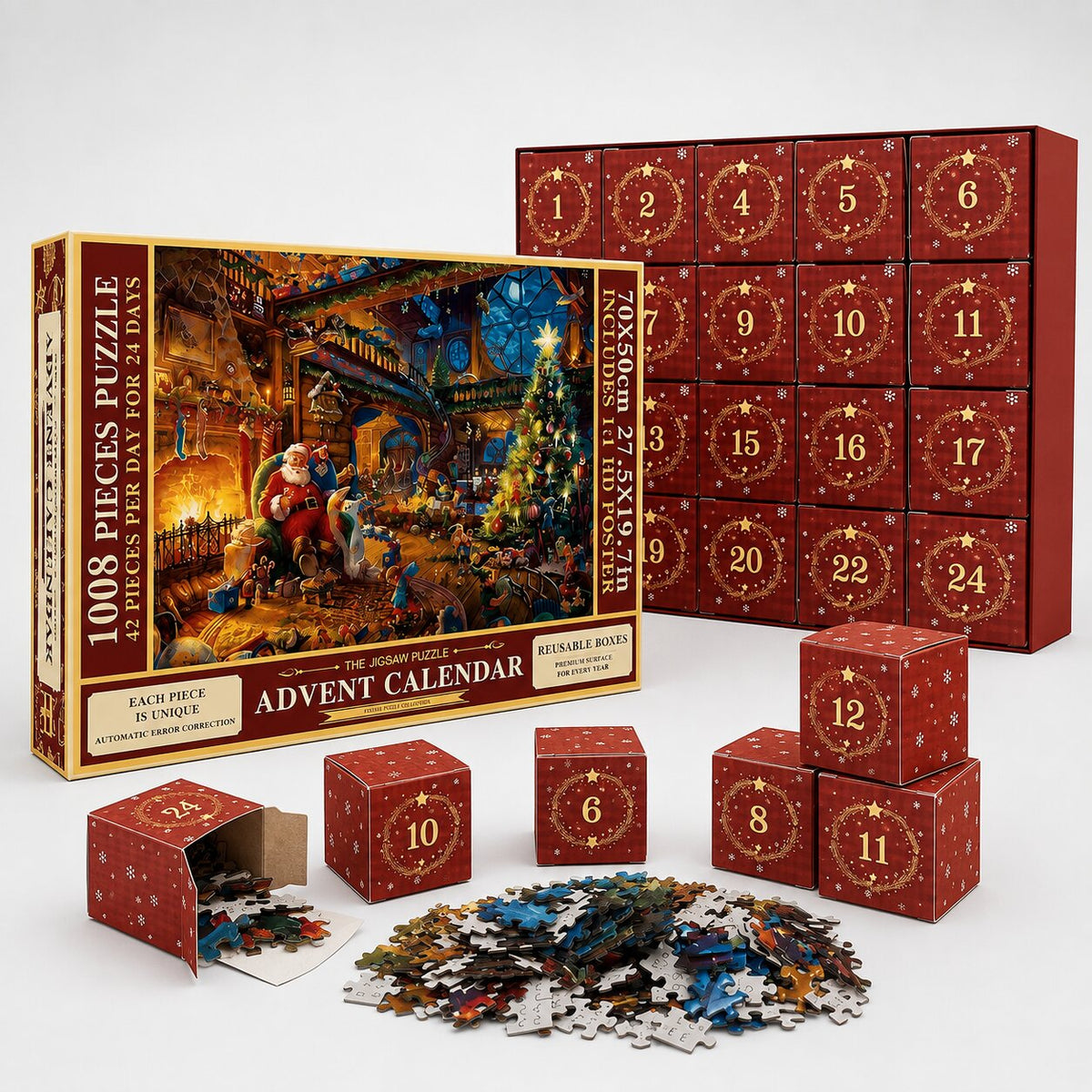 SantaJigsaw - Puzzle-Adventskalender mit 1008 Teilen