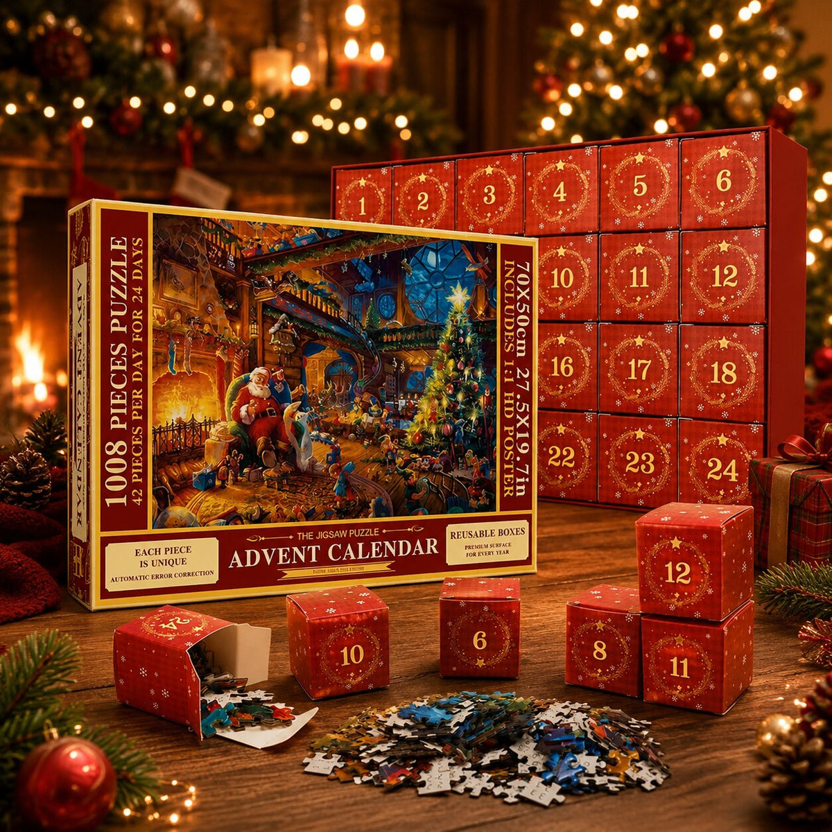 SantaJigsaw - Puzzle-Adventskalender mit 1008 Teilen