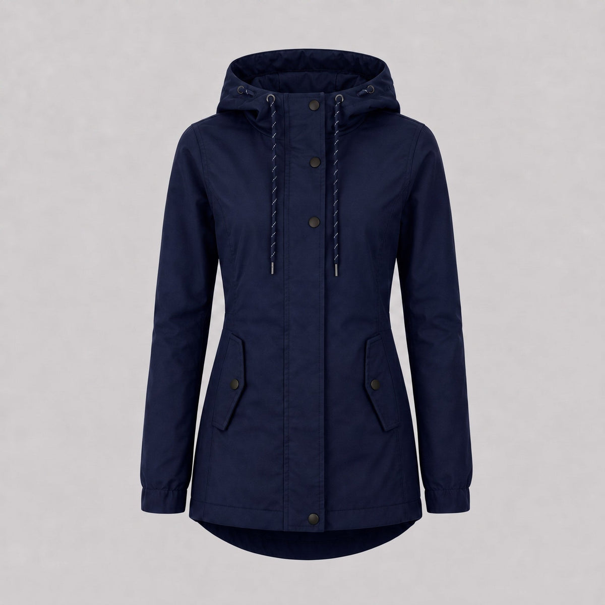 Utility - Damen-Kapuzenjacke mit Druckknopf-Taschen
