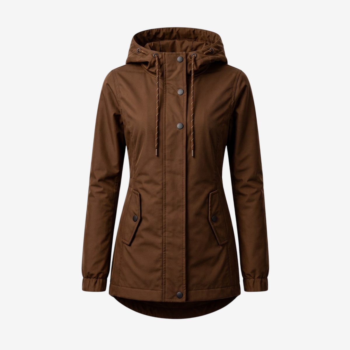 Utility - Damen-Kapuzenjacke mit Druckknopf-Taschen