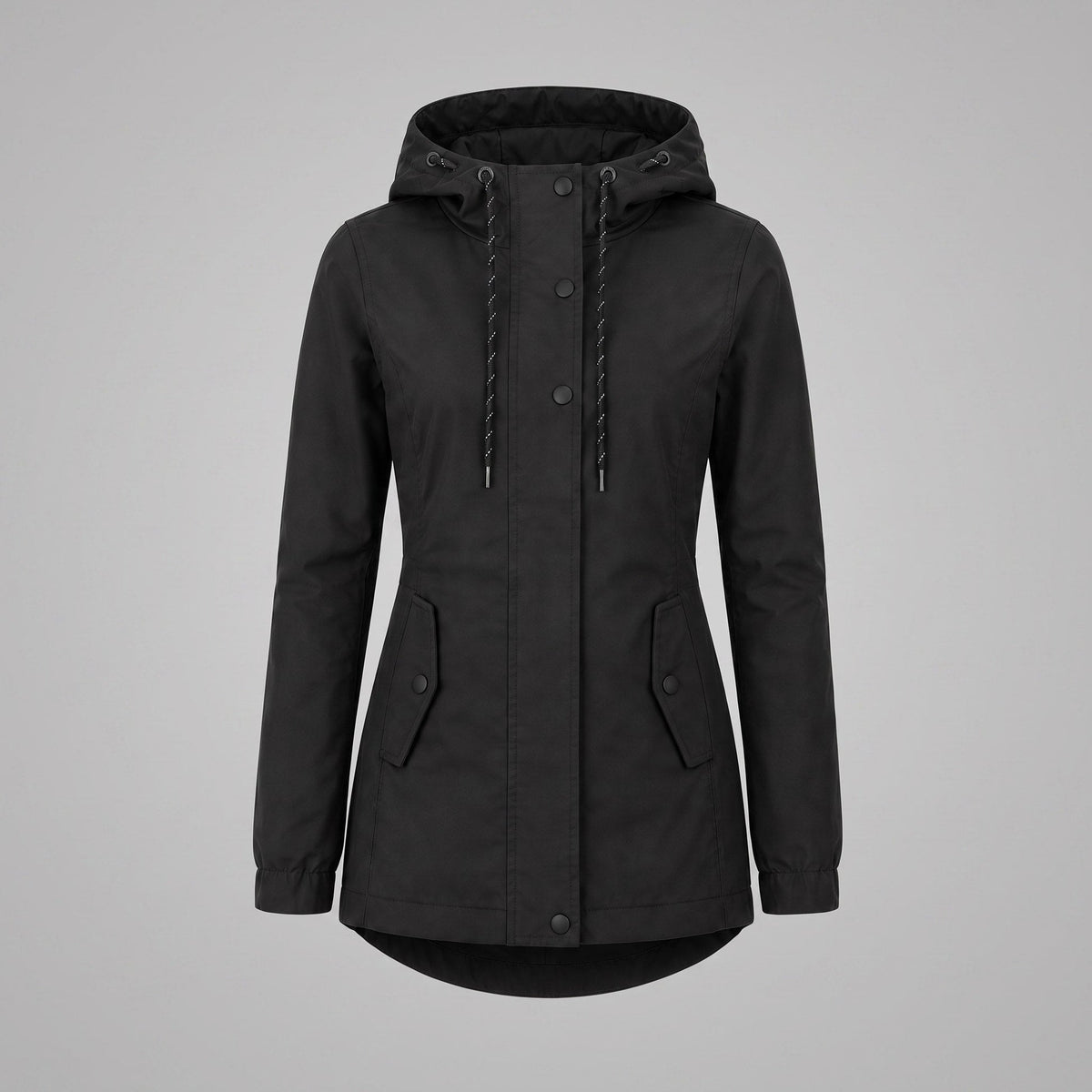 Utility - Damen-Kapuzenjacke mit Druckknopf-Taschen