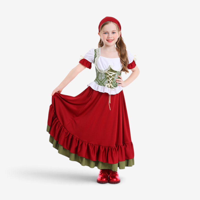 Mädchen-Dirndl-Set mit Schnürmieder