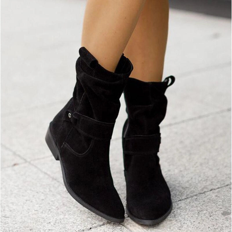 Stride - Damen-Stiefeletten mit niedrigem Absatz und Rundspitze