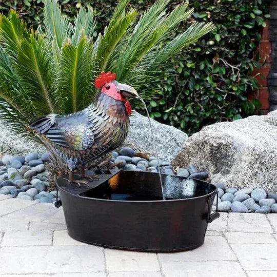 Spoutle - Dekorativer Gartenbrunnen mit Tiermotiv und Wasserbecken