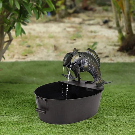 Spoutle - Dekorativer Gartenbrunnen mit Tiermotiv und Wasserbecken